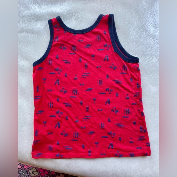 💥4/$20💥6-7 Gap Beach Tank Top, Surfboards, Sunglasses, Palm Trees, Red Navy - Picture 4 of 6